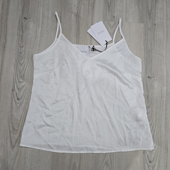 CO|TE White Jolly Tank Top  IT42 / US 6 Made In Italy NWT - Picture 1 of 6